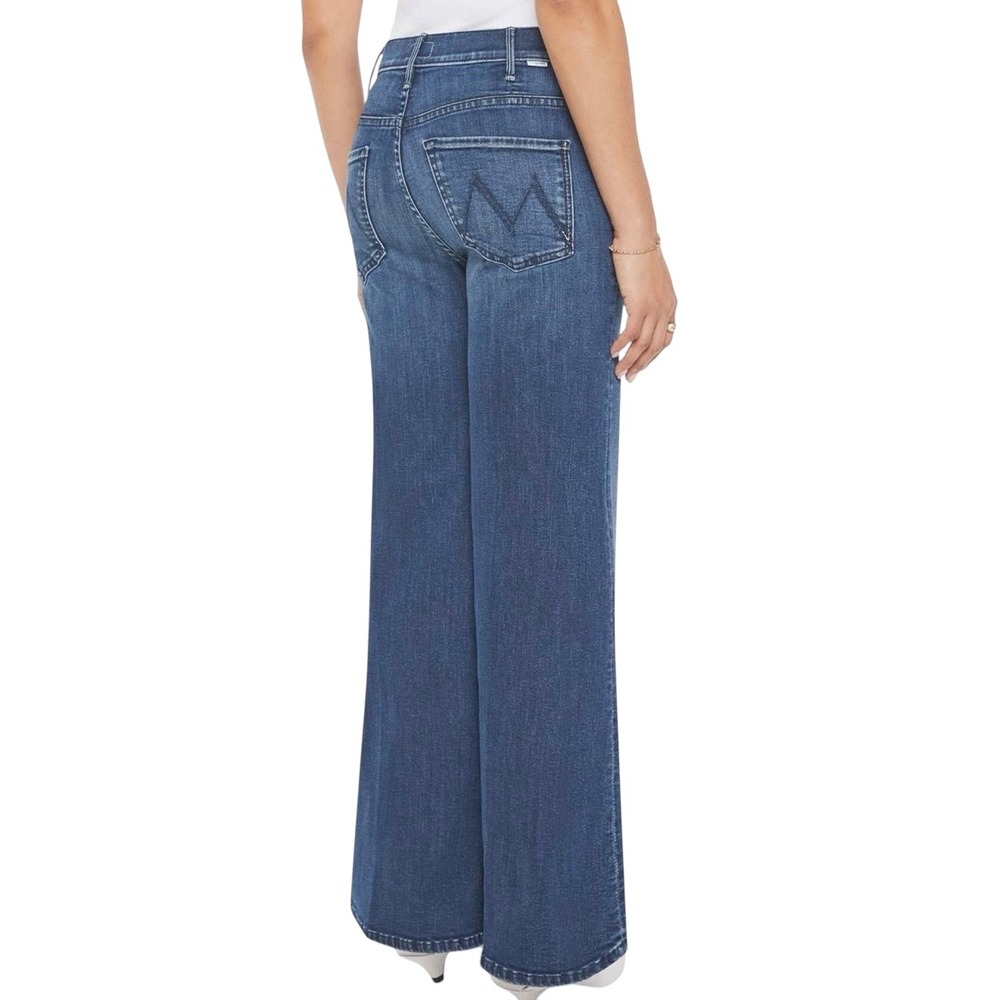 MOTHER Denim The Hustler Roller Skimp Jeans Caving In Wide Leg Flare Size 24